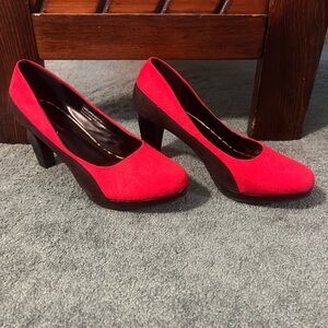 Lane Bryant Red and Black Heels